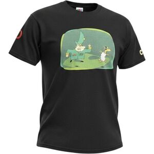 Rare Sheep in the Big City Shirt Large Black Adult Swim Y2K Cartoon Network Crew